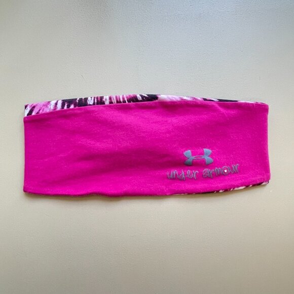 Under Armour Headband Pink Tie Dye Reversible - Picture 1 of 6